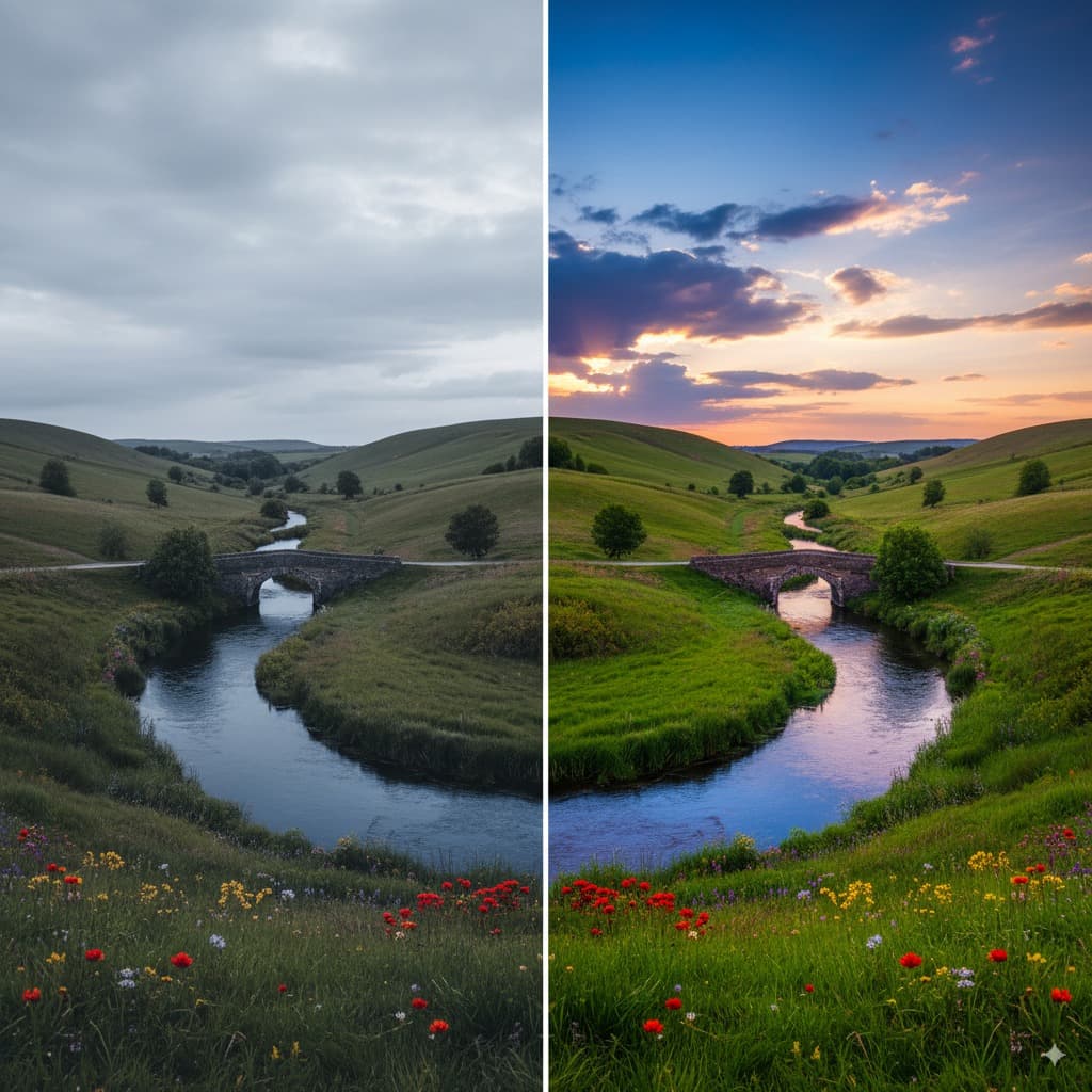 Enhance Image Colors - Style & Color Changes AI image editing prompt. Make image colors more vibrant and modern