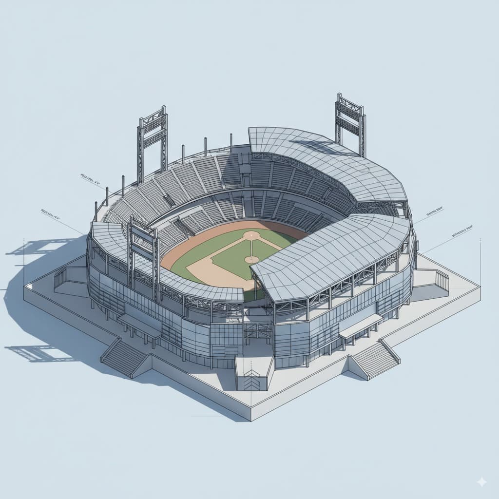 Isometric Building Views - 3D & Perspective AI image editing prompt. Convert regular building photos to isometric architectural views