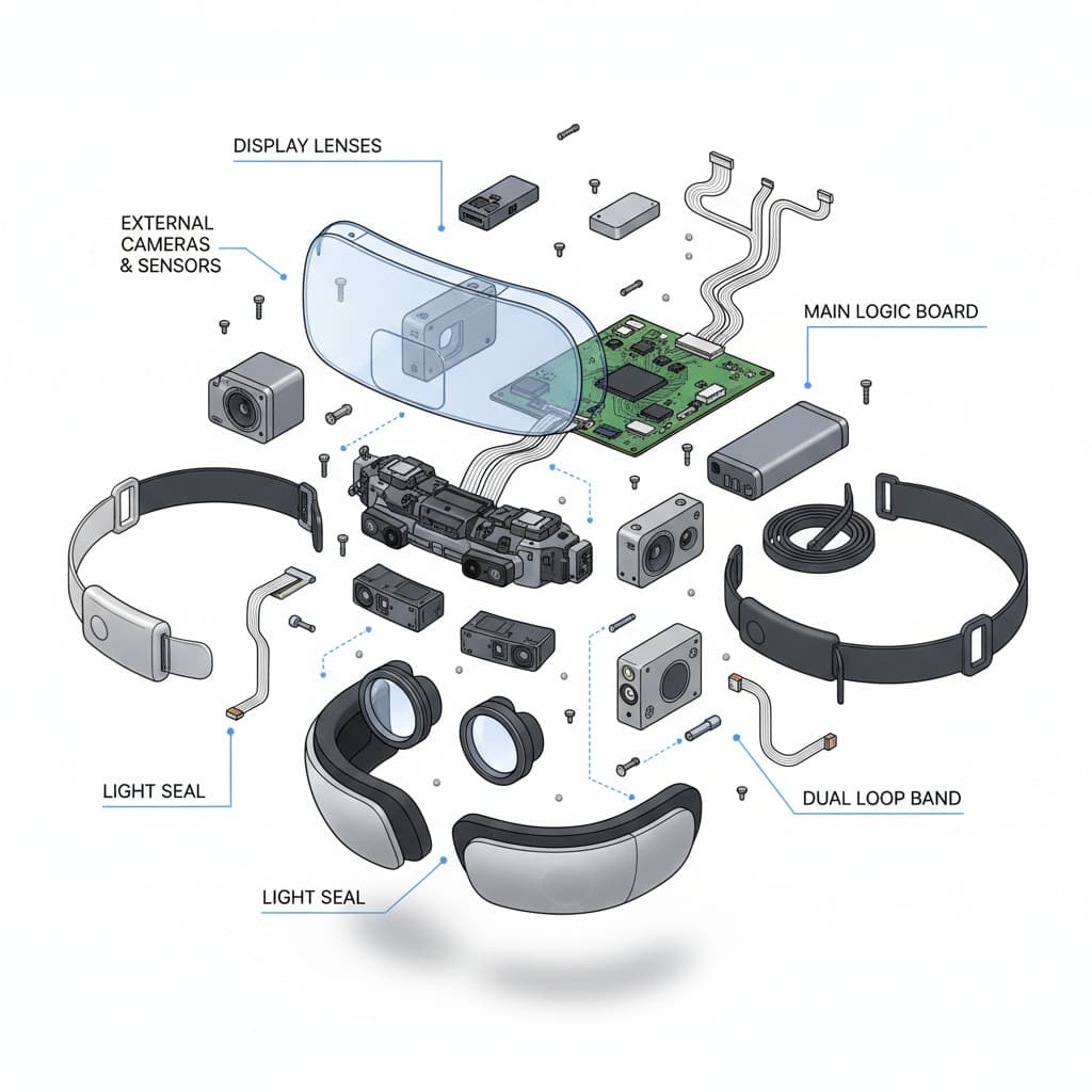 Product Deconstruction View - 3D & Perspective AI image editing prompt. Show exploded/deconstructed views of products